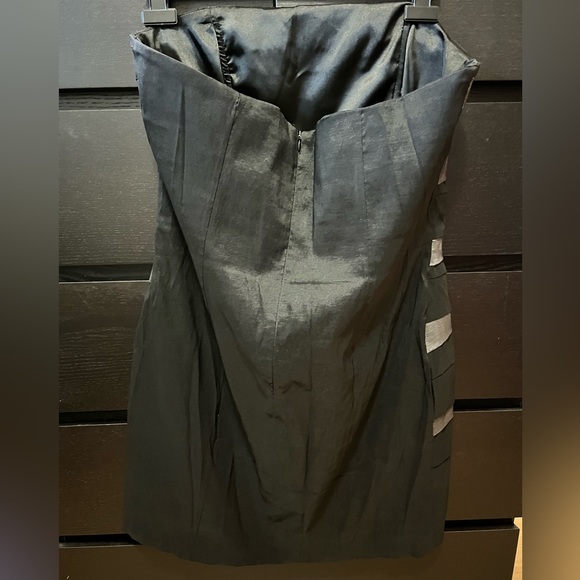 Black/Silver Strapless Party Dress - Picture 2 of 5